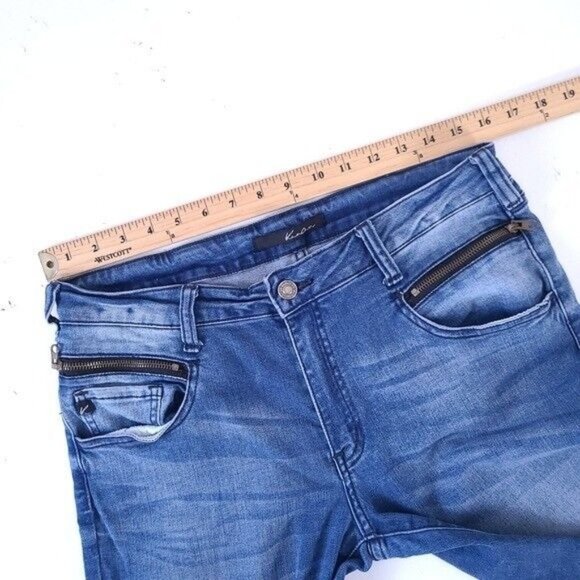 KanCan Mid Rise Skinny Distressed Zippered Pocket Jeans Size 30 - Picture 4 of 10